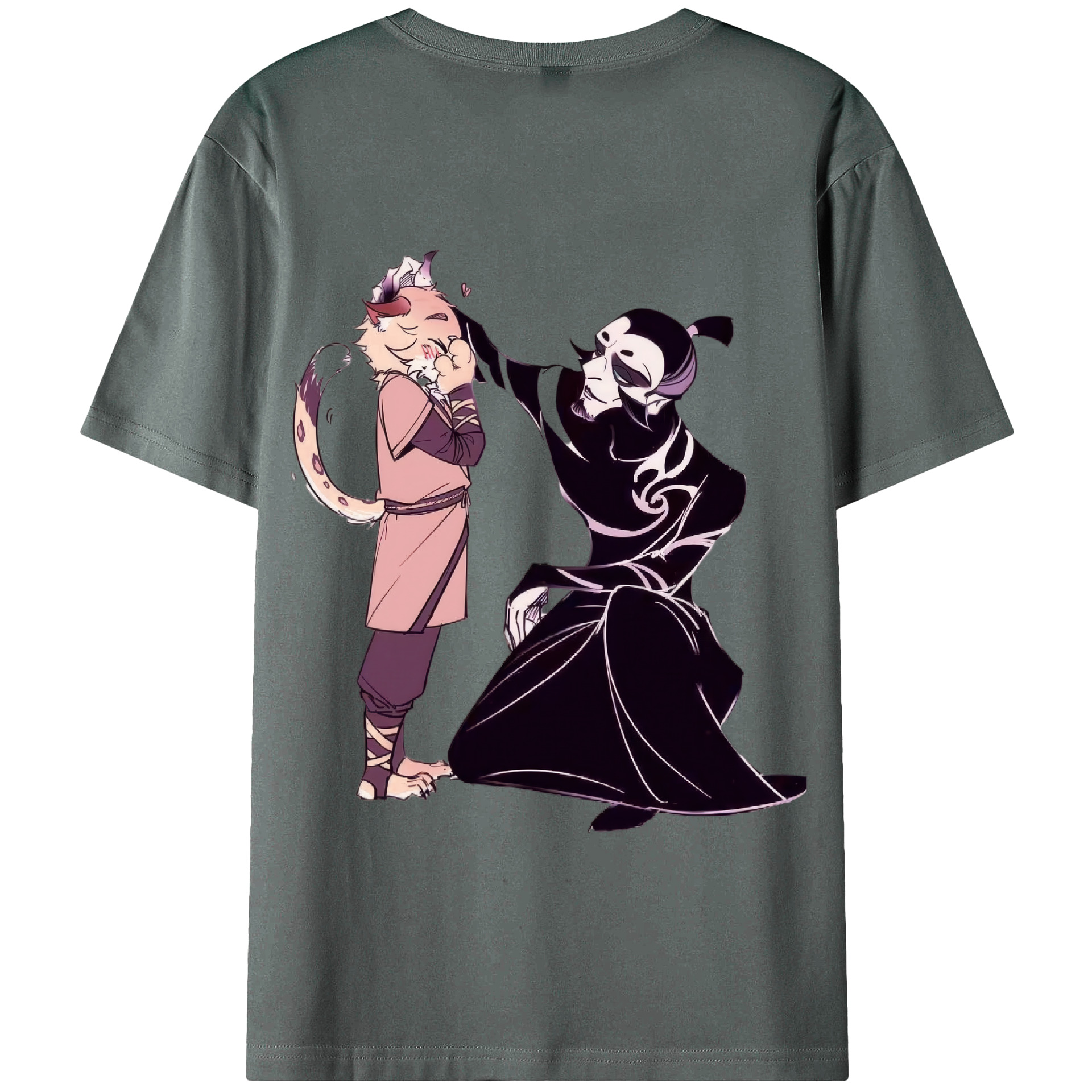 （画像用） Ne Zha 2 ナタ 魔童の大暴れ 綿100％半袖Tシャツ（背面プリント）